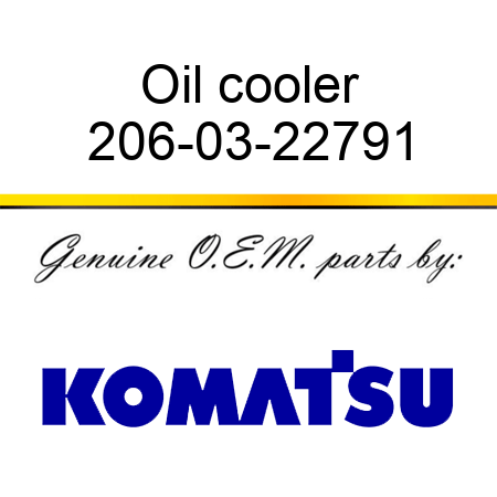 Oil cooler 206-03-22791