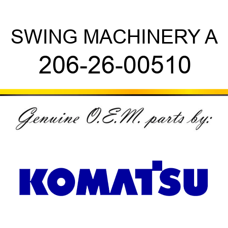 SWING MACHINERY A 206-26-00510