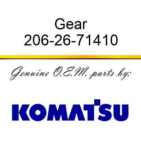 Gear 206-26-71410