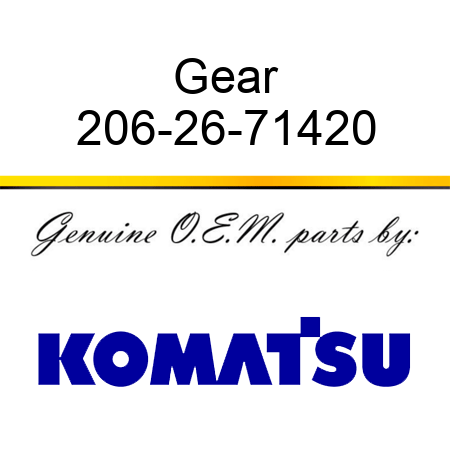 Gear 206-26-71420