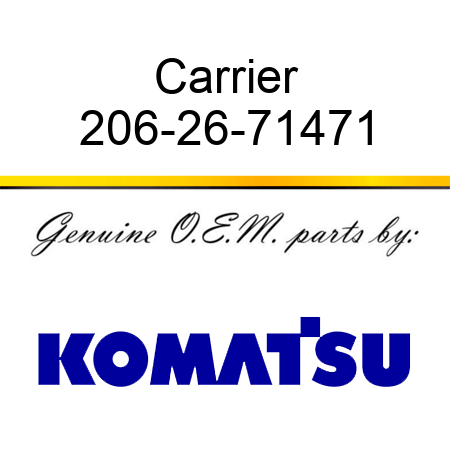 Carrier 206-26-71471