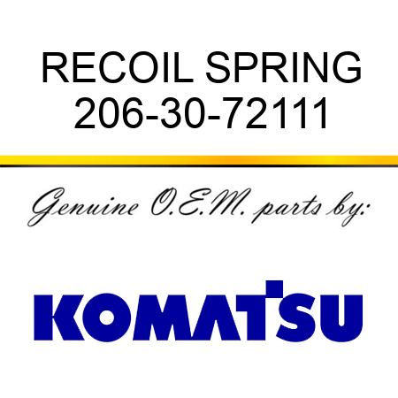 RECOIL SPRING 206-30-72111