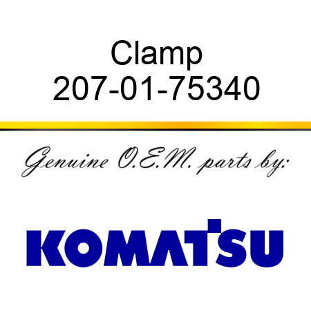 Clamp 207-01-75340