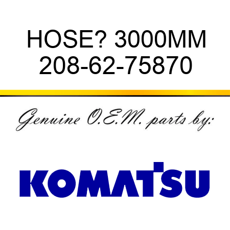 HOSE? 3000MM 208-62-75870