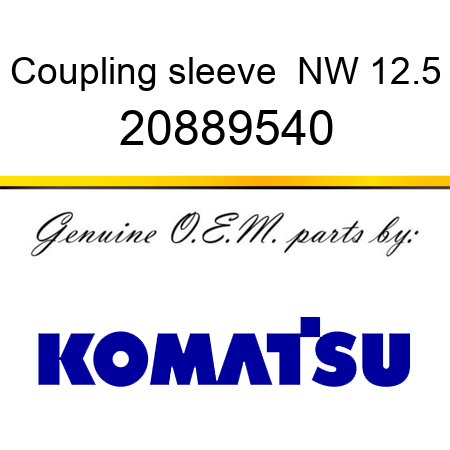 Coupling sleeve  NW 12.5 20889540