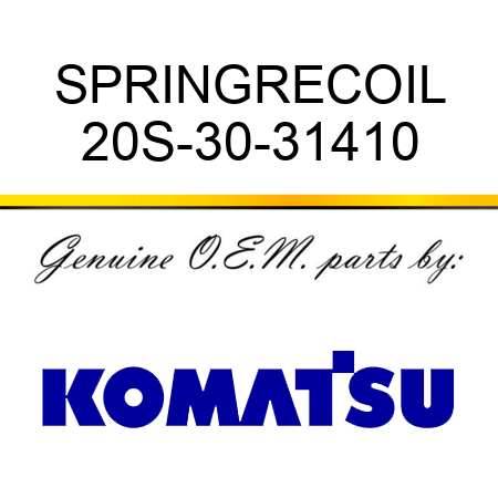 SPRING,RECOIL 20S-30-31410
