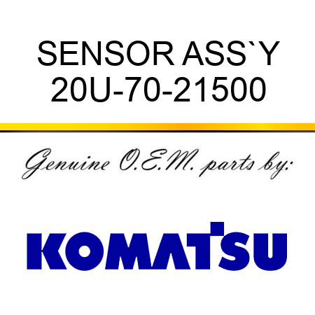 SENSOR ASS`Y 20U-70-21500