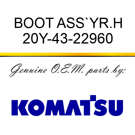 BOOT ASS`Y,R.H 20Y-43-22960