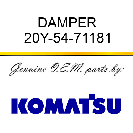 DAMPER 20Y-54-71181