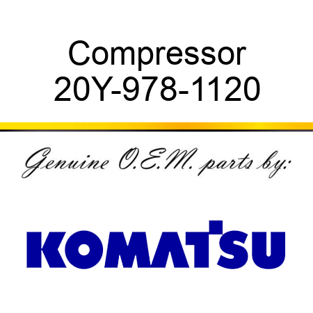 Compressor 20Y-978-1120
