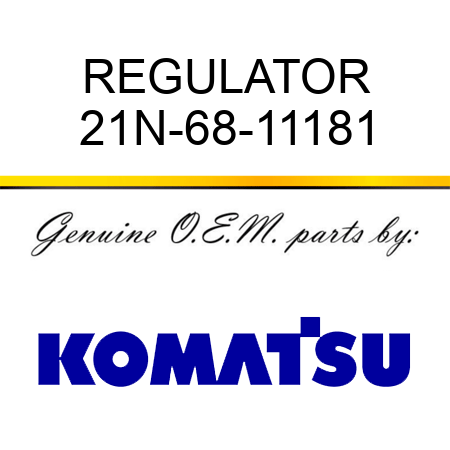 REGULATOR 21N-68-11181