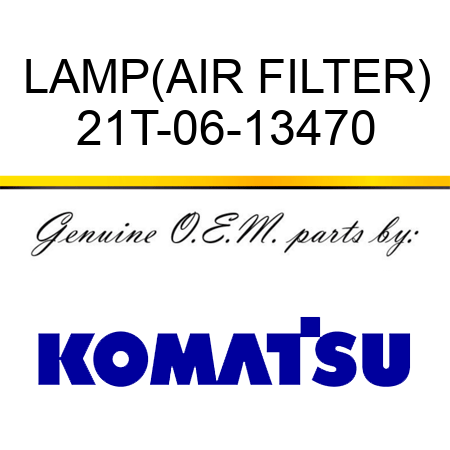 LAMP,(AIR FILTER) 21T-06-13470