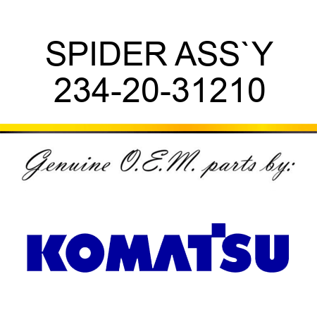 SPIDER ASS`Y 234-20-31210