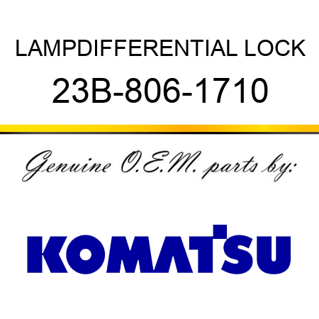 LAMP,DIFFERENTIAL LOCK 23B-806-1710