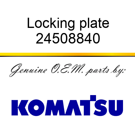 Locking plate 24508840