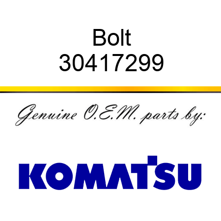 Bolt 30417299