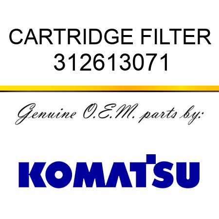 CARTRIDGE FILTER 312613071