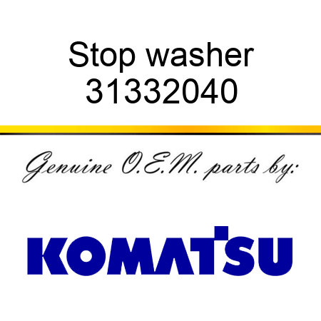 Stop washer 31332040