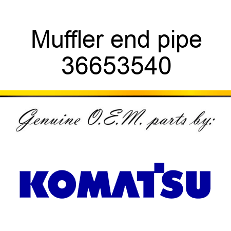 Muffler end pipe 36653540