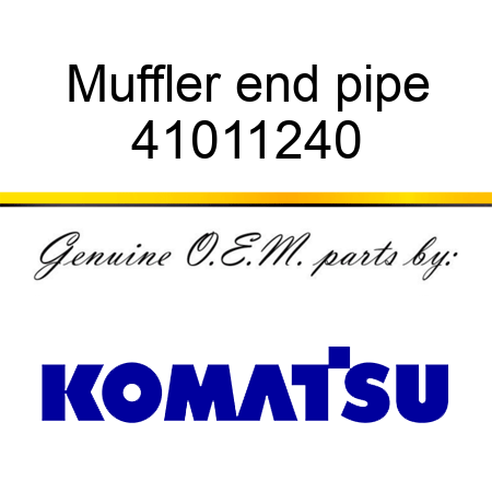 Muffler end pipe 41011240