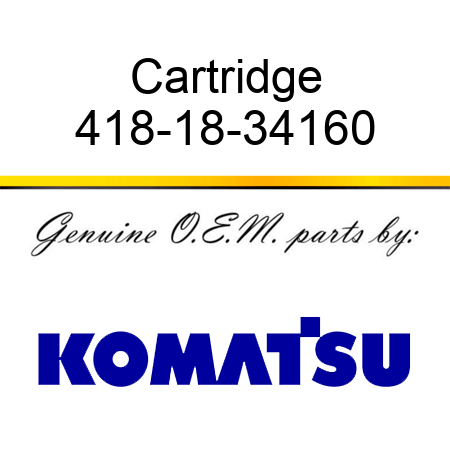 Cartridge 418-18-34160