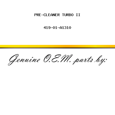 PRE-CLEANER, TURBO II 419-01-A1310
