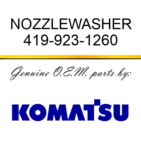 NOZZLE,WASHER 419-923-1260