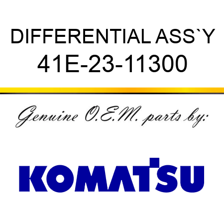 DIFFERENTIAL ASS`Y 41E-23-11300