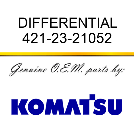 DIFFERENTIAL 421-23-21052