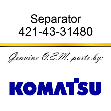 Separator 421-43-31480
