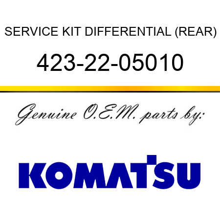 SERVICE KIT, DIFFERENTIAL (REAR) 423-22-05010