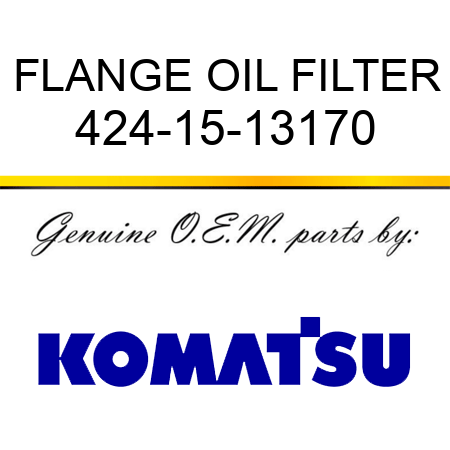FLANGE, OIL FILTER 424-15-13170