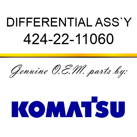 DIFFERENTIAL ASS`Y 424-22-11060