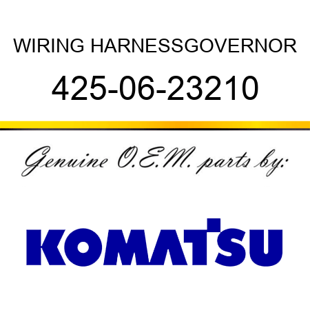 WIRING HARNESS,GOVERNOR 425-06-23210
