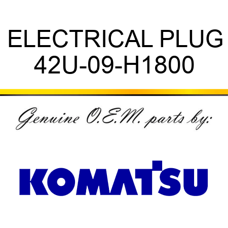ELECTRICAL PLUG 42U-09-H1800