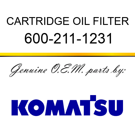 CARTRIDGE, OIL FILTER 600-211-1231