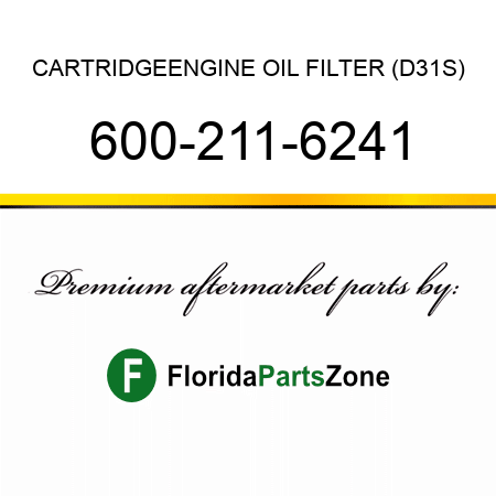 CARTRIDGE,ENGINE OIL FILTER (D31S) 600-211-6241