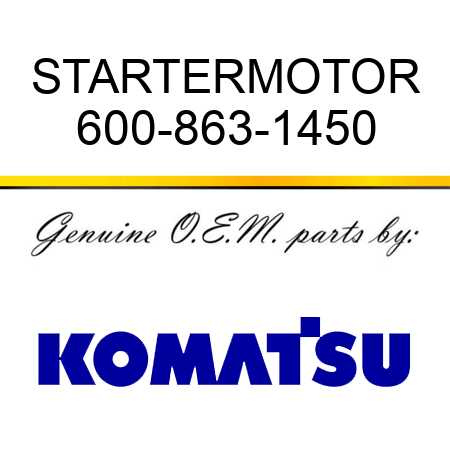 STARTERMOTOR 600-863-1450