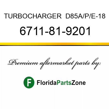 TURBOCHARGER  D85A/P/E-18 6711-81-9201