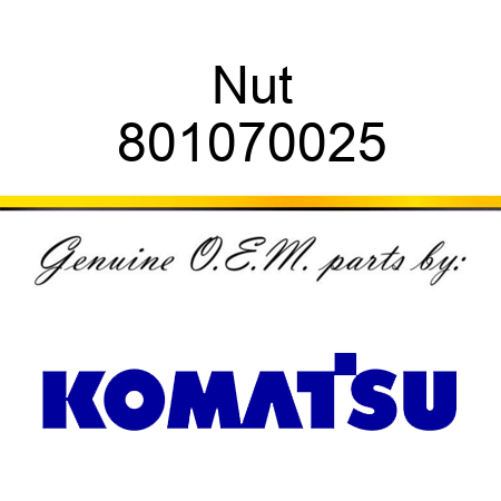 Nut 801070025