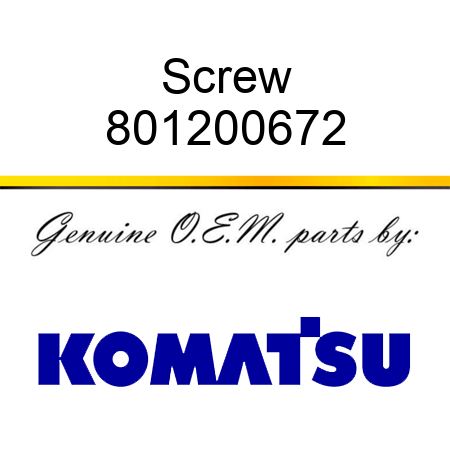Screw 801200672