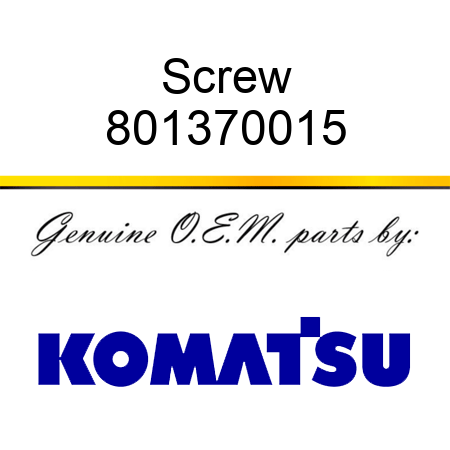 Screw 801370015