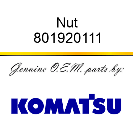 Nut 801920111