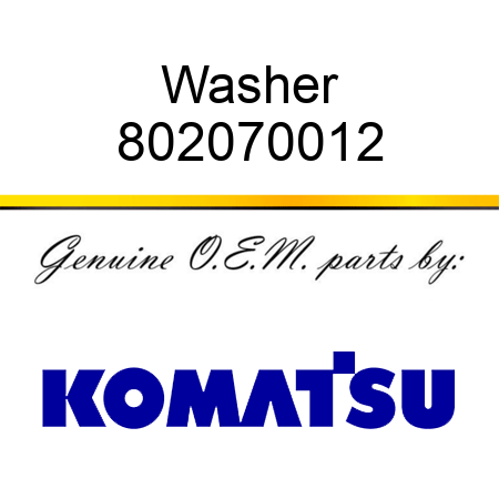 Washer 802070012