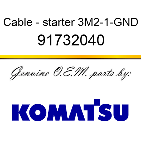 Cable - starter 3M2-1-GND 91732040