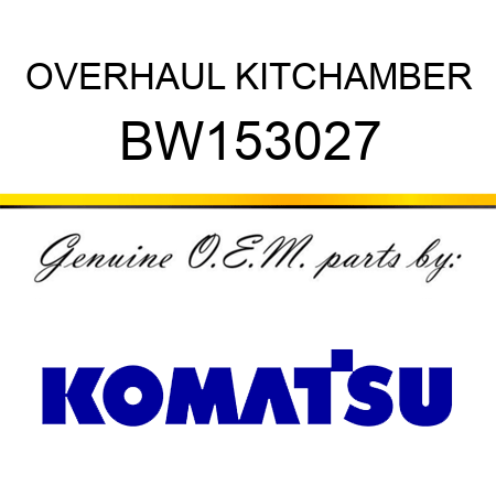 OVERHAUL KIT,CHAMBER BW153027