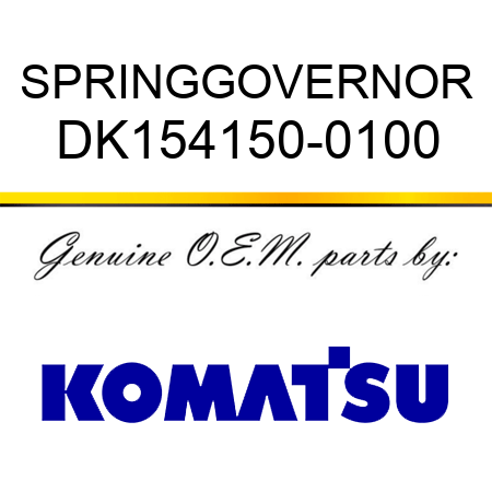 SPRING,GOVERNOR DK154150-0100