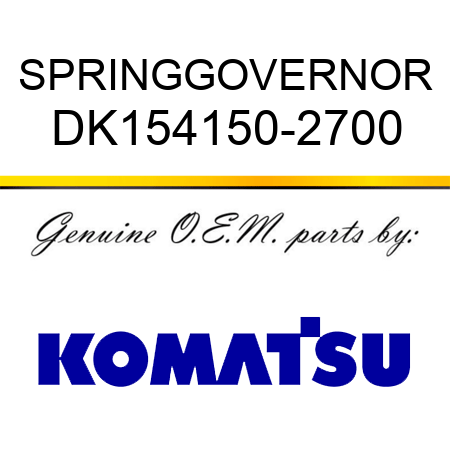 SPRING,GOVERNOR DK154150-2700