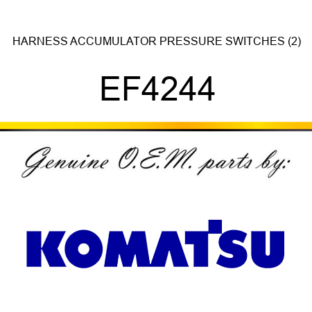 HARNESS, ACCUMULATOR PRESSURE SWITCHES (2) EF4244