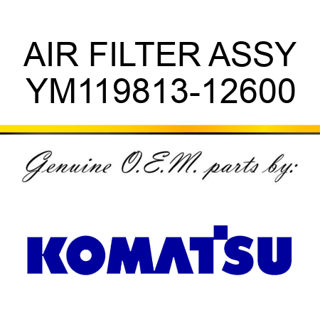AIR FILTER, ASSY YM119813-12600
